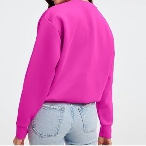 NWT Good American crewneck sweatshirt pink Sz 5XL